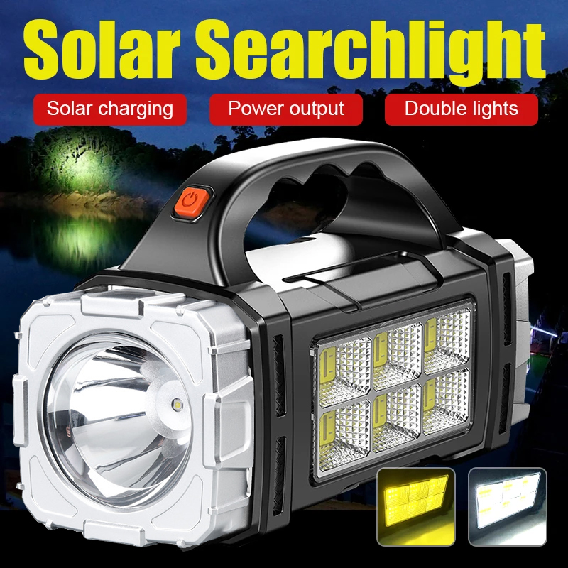Renewable Energy Source - 2024 Powerful LED Flashlight USB+Solar Rechargeable