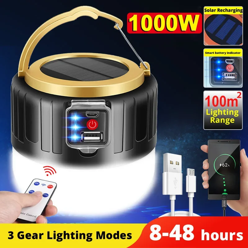 Renewable Energy Source - LED Solar Camping Light Power Bank