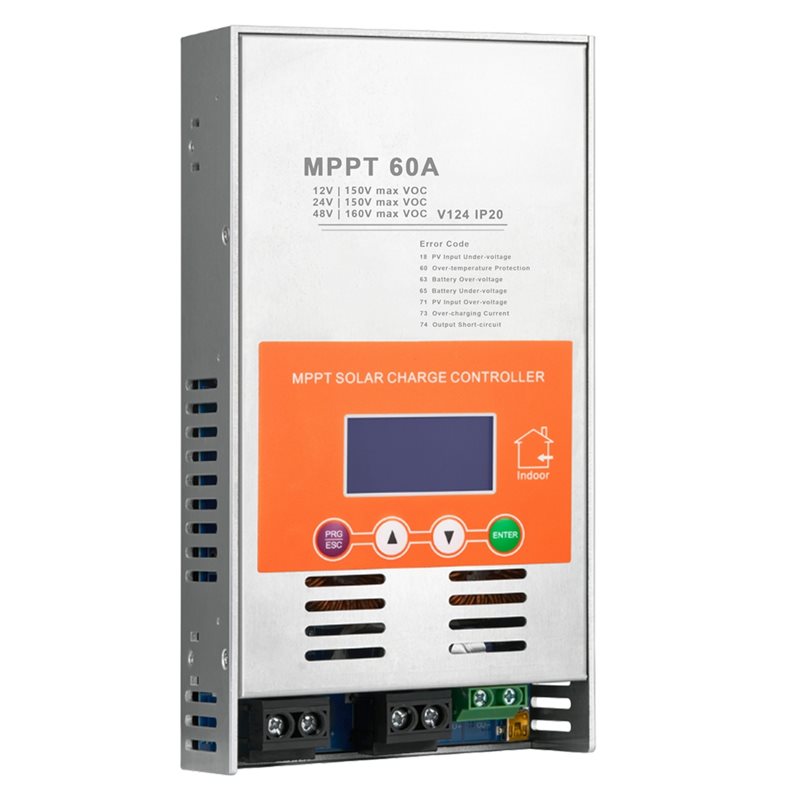 Mppt Charge Controller - Upgraded 60A 12V 24V 48V MPPT