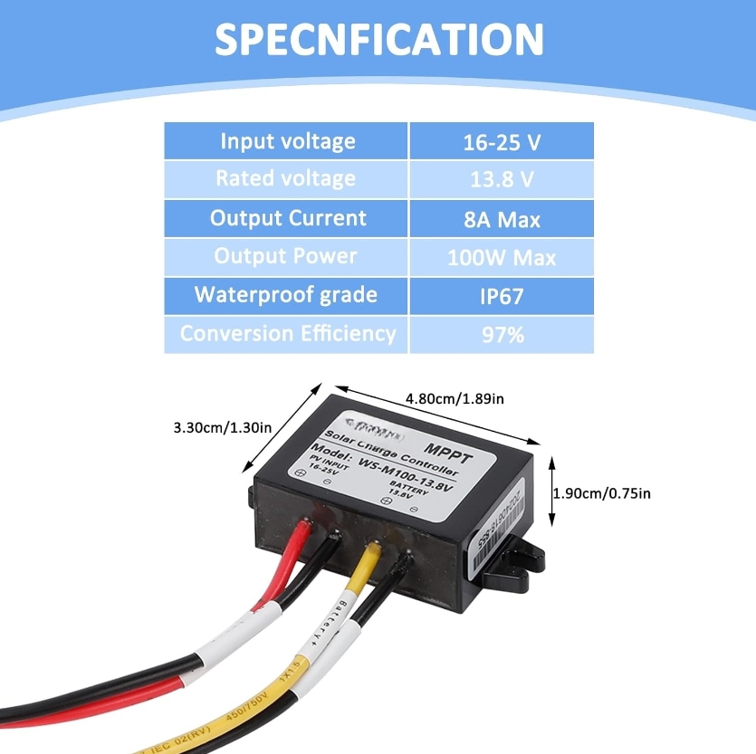 100W For MPPT 1* Solar Charge  - đánh giá và giá Mppt Charge Controller