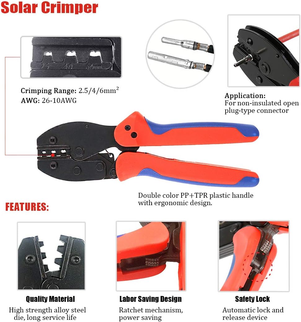 Solar Panel PV Cable Crimping  - đánh giá và giá Solar Cable Mc4 Connector