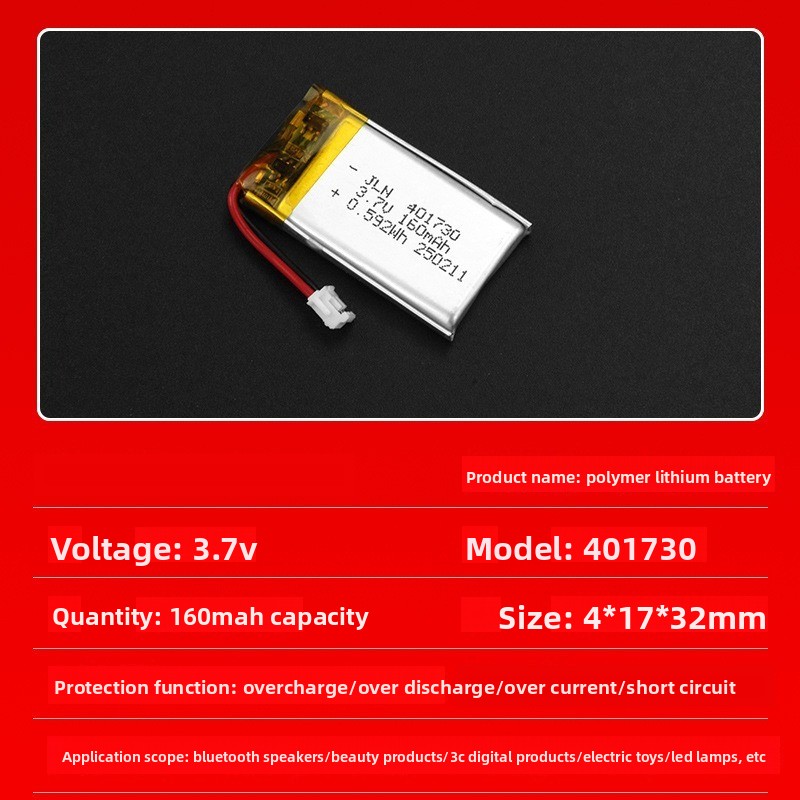 401730 3.7V 160mAh Polymer Lit - đánh giá và giá Renewable Energy Source