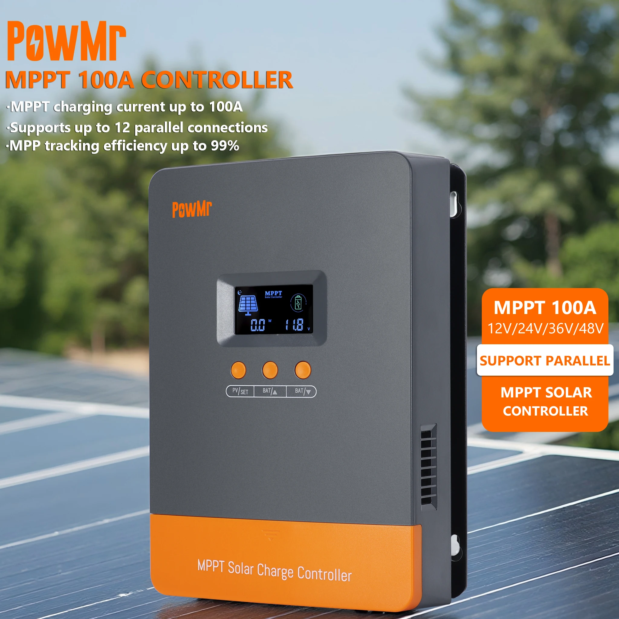 PowMr Hot Sale 12V 24V 48V Bat - đánh giá và giá Mppt Charge Controller