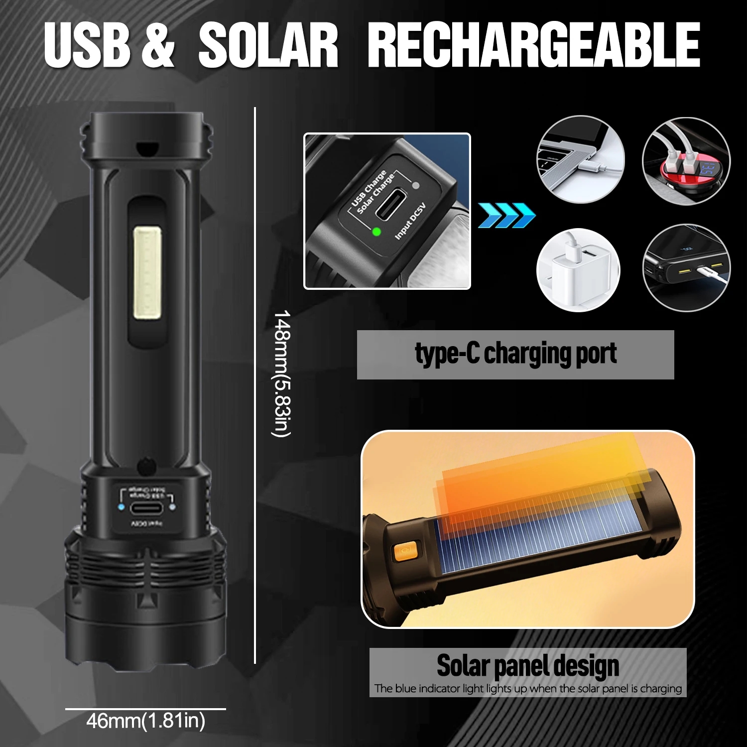 Solar-powered Flashlight Super - đánh giá và giá Renewable Energy Source