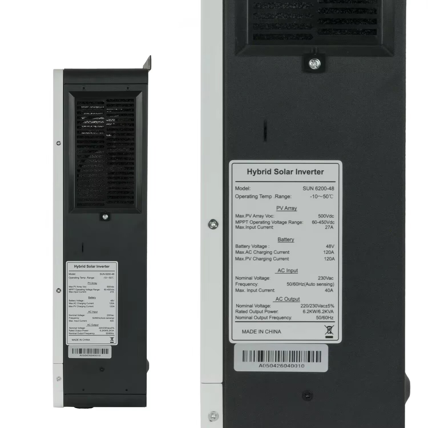 Hybrid solar inverter 6.2KW 48 - đánh giá và giá Mppt Charge Controller