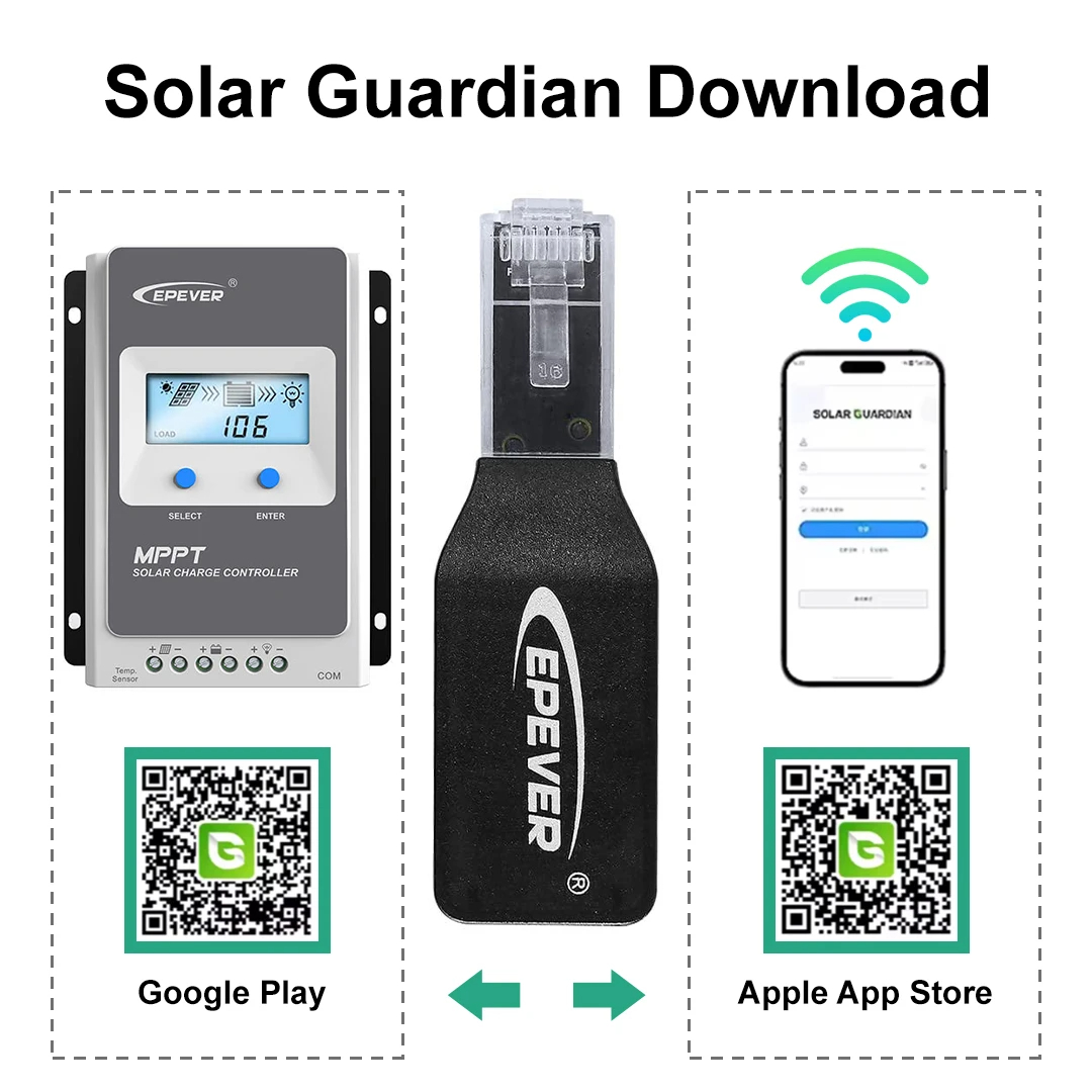 EPEVER WiFi 2.4G RJ45 D WIFI B - đánh giá và giá Mppt Charge Controller